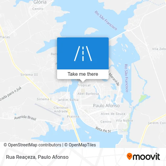 Rua Reaçeza map