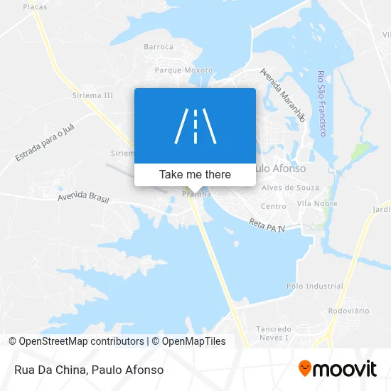 Rua Da China map