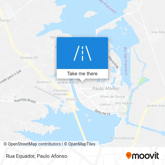 Rua Equador map