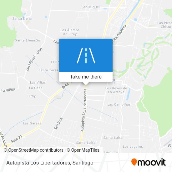 Autopista Los Libertadores map