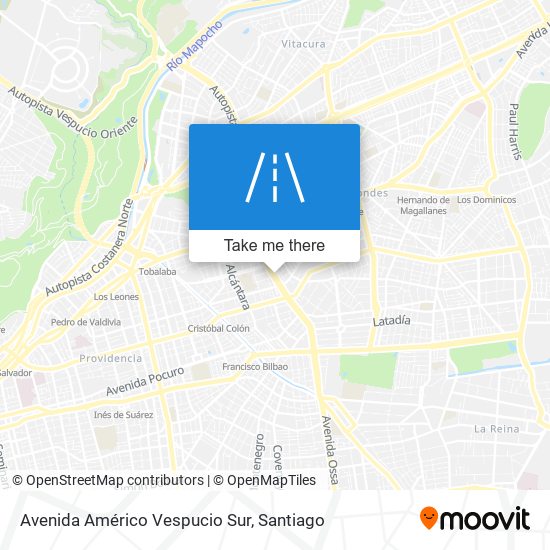 Avenida Américo Vespucio Sur map