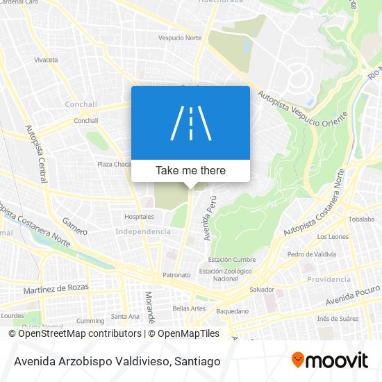 Avenida Arzobispo Valdivieso map