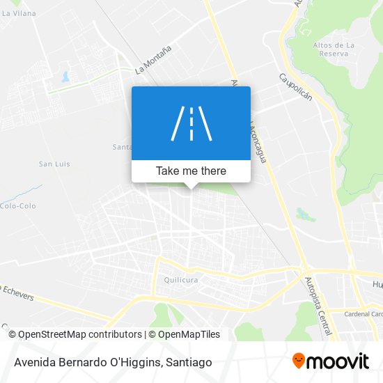 Avenida Bernardo O'Higgins map