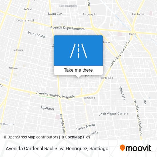 Avenida Cardenal Raúl Silva Henríquez map