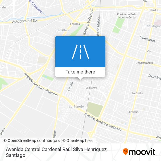 Avenida Central Cardenal Raúl Silva Henríquez map