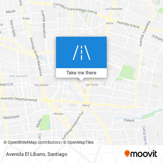 Avenida El Líbano map