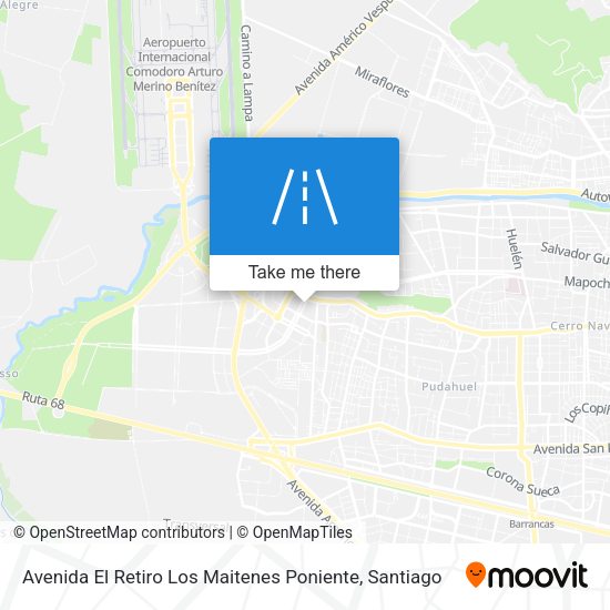 Mapa de Avenida El Retiro Los Maitenes Poniente