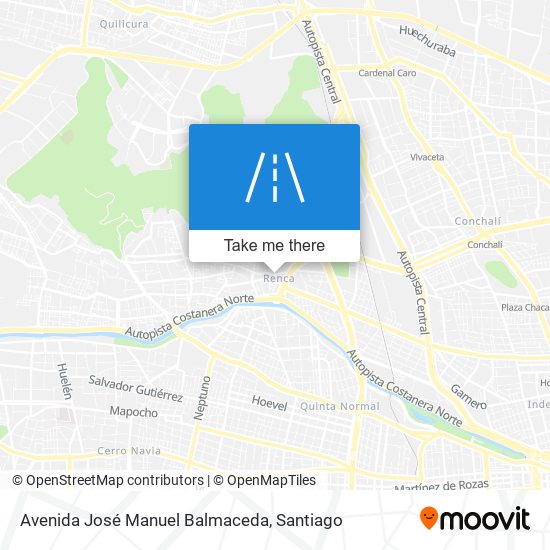 Avenida José Manuel Balmaceda map