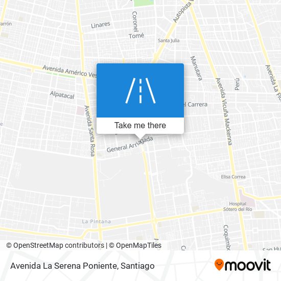 Mapa de Avenida La Serena Poniente