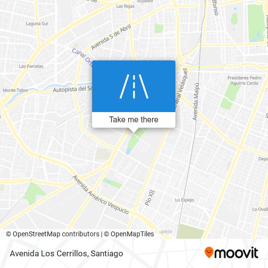 Avenida Los Cerrillos map