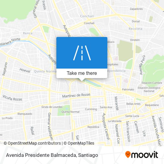 Avenida Presidente Balmaceda map