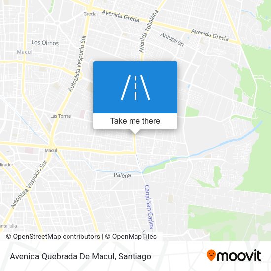 Avenida Quebrada De Macul map