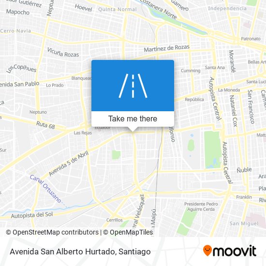 Avenida San Alberto Hurtado map