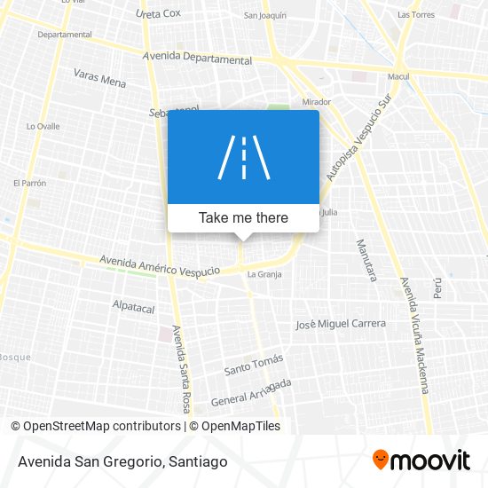 Avenida San Gregorio map