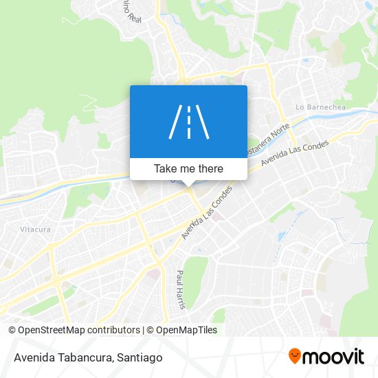 Avenida Tabancura map