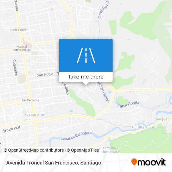 Avenida Troncal San Francisco map