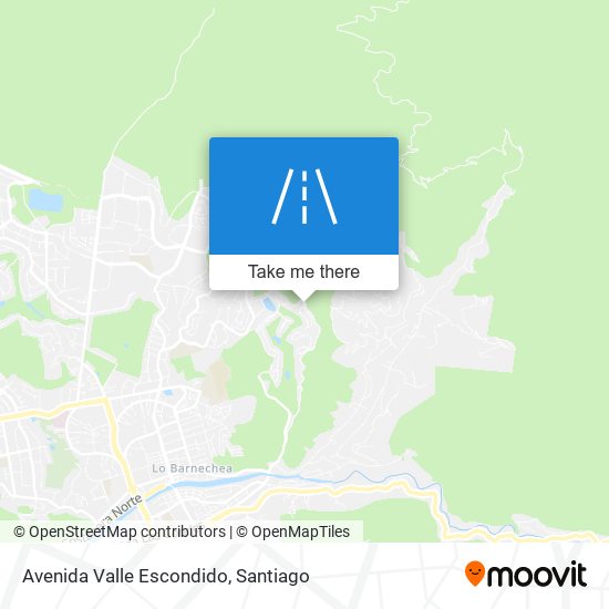 Mapa de Avenida Valle Escondido