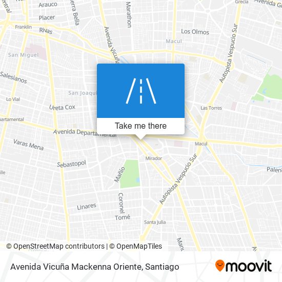 Avenida Vicuña Mackenna Oriente map