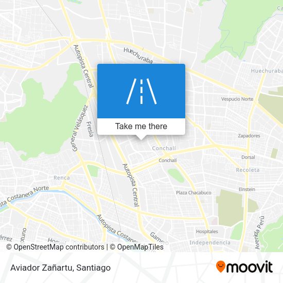 Mapa de Aviador Zañartu
