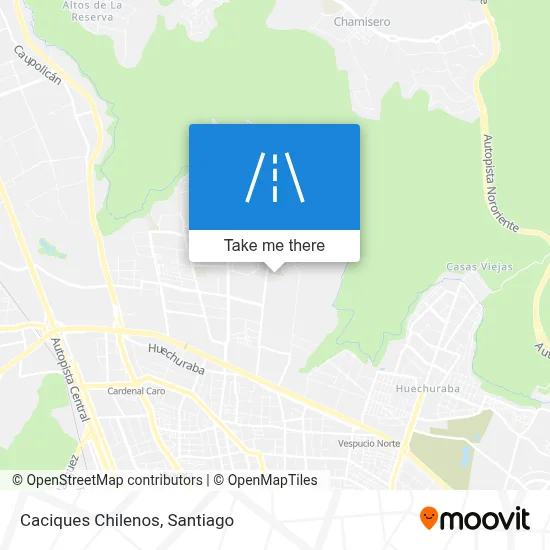 Caciques Chilenos map