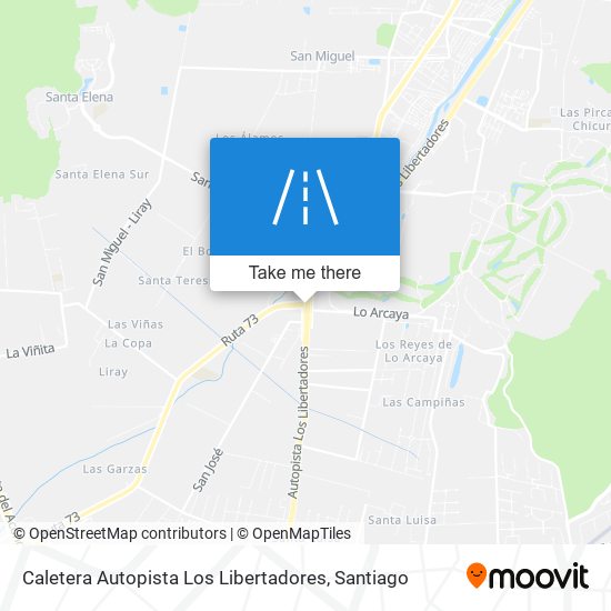Caletera Autopista Los Libertadores map