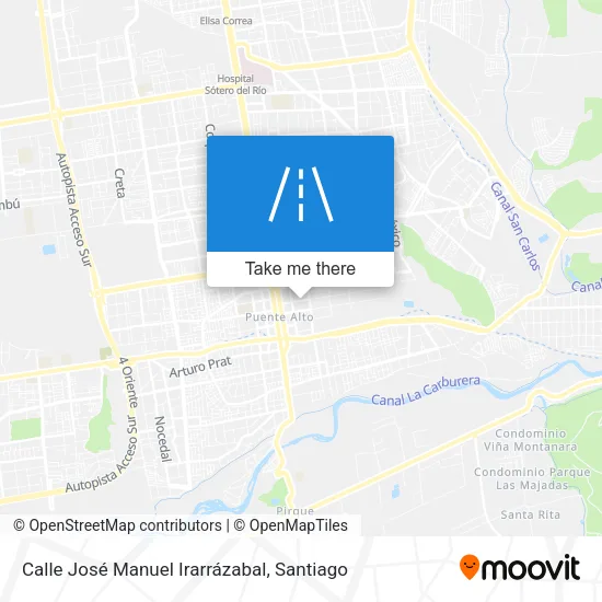 Mapa de Calle José Manuel Irarrázabal