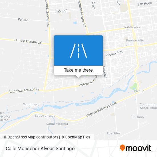 Mapa de Calle Monseñor Alvear