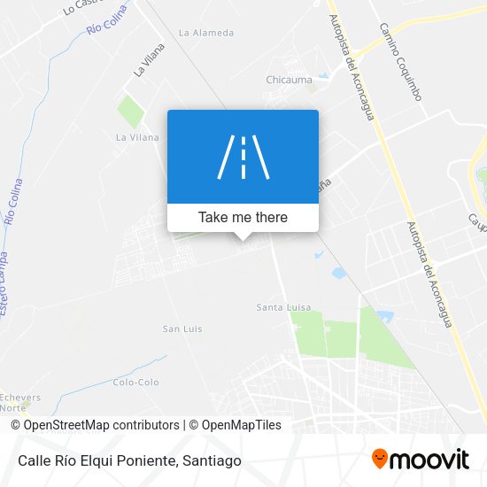 Mapa de Calle Río Elqui Poniente