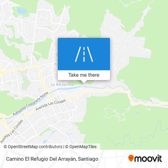 Camino El Refugio Del Arrayán map