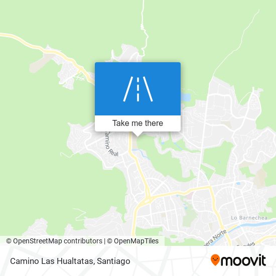 Camino Las Hualtatas map
