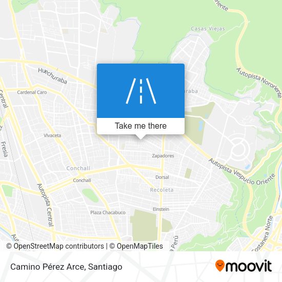 Camino Pérez Arce map