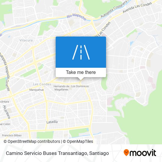 Mapa de Camino Servicio Buses Transantiago