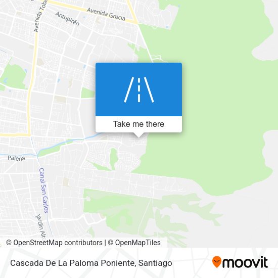 Mapa de Cascada De La Paloma Poniente