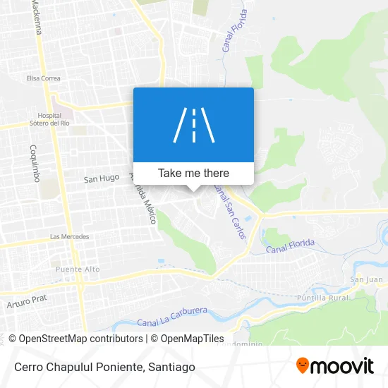 Cerro Chapulul Poniente map