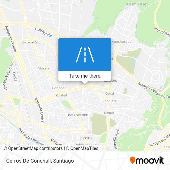 Mapa de Cerros De Conchalí