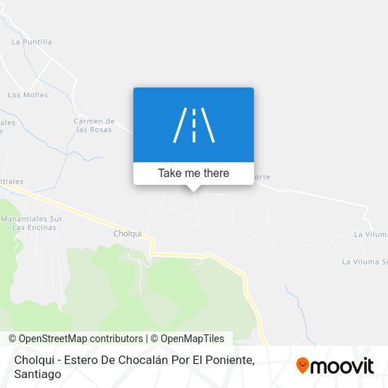 Cholqui - Estero De Chocalán Por El Poniente map