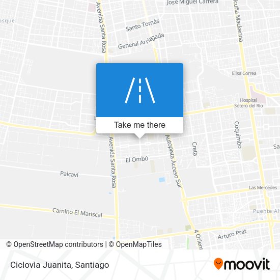 Ciclovìa Juanita map