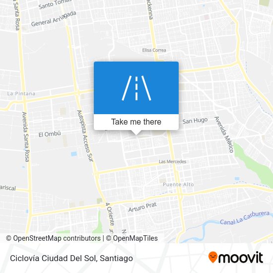Ciclovía Ciudad Del Sol map