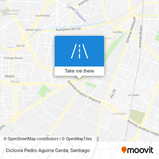 Ciclovía Pedro Aguirre Cerda map