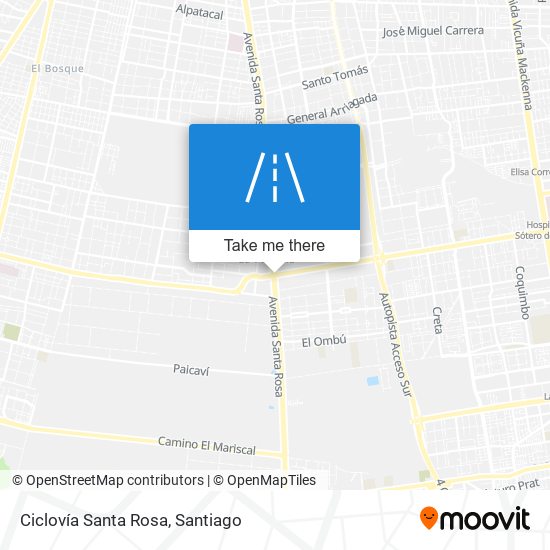 Ciclovía Santa Rosa map