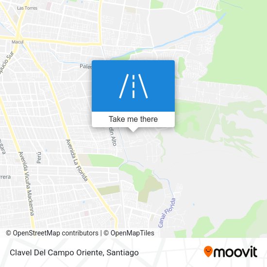 Clavel Del Campo Oriente map