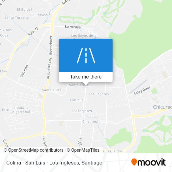 Mapa de Colina - San Luis - Los Ingleses