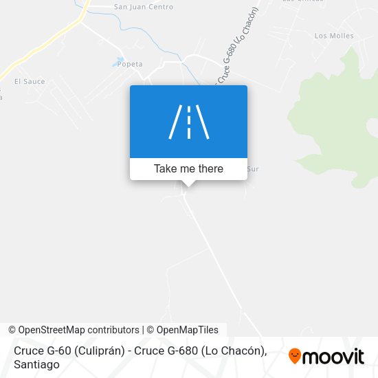 Cruce G-60 (Culiprán) - Cruce G-680 (Lo Chacón) map