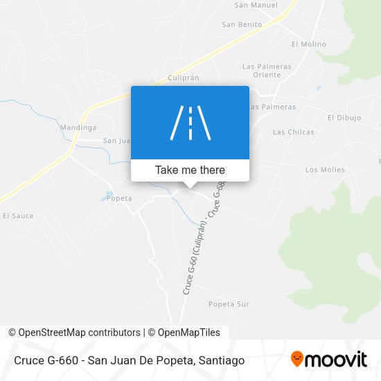 Mapa de Cruce G-660 - San Juan De Popeta