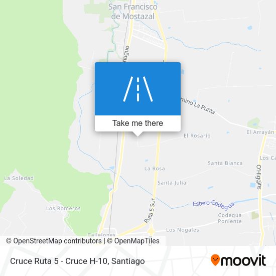 Cruce Ruta 5 - Cruce H-10 map
