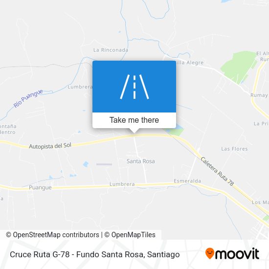 Cruce Ruta G-78 - Fundo Santa Rosa map