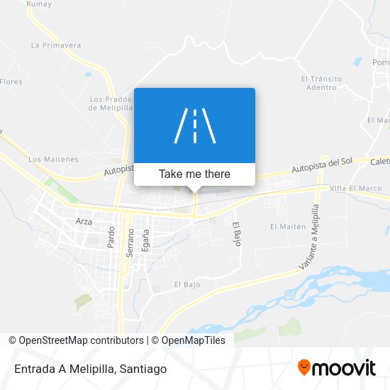 Mapa de Entrada A Melipilla