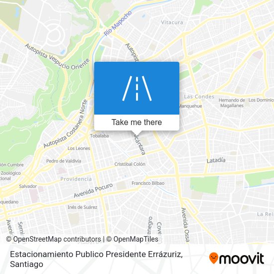 Estacionamiento Publico Presidente Errázuriz map