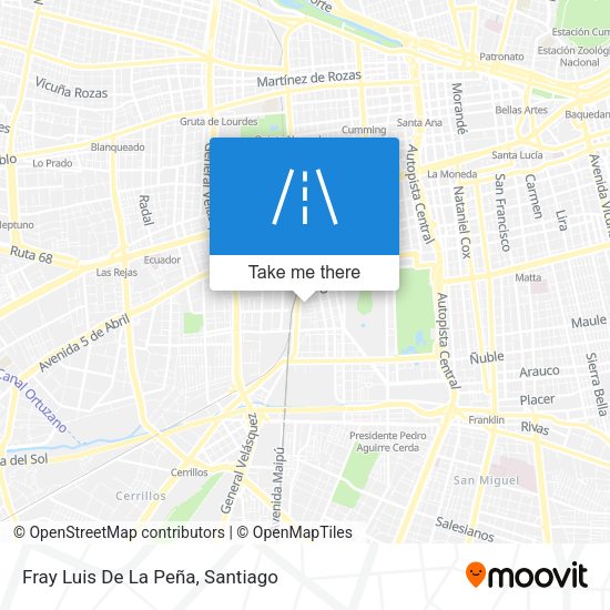 Fray Luis De La Peña map