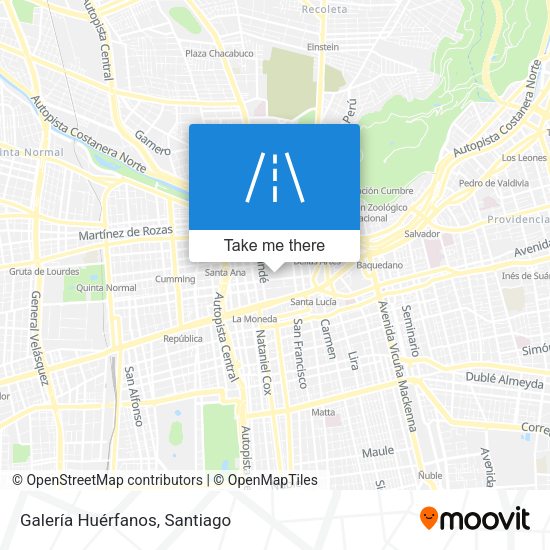 Galería Huérfanos map